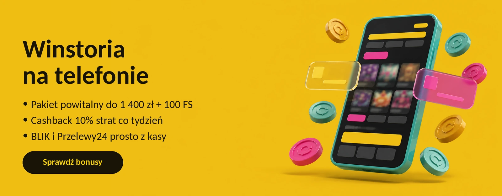 Winstoria app — kasyno mobilne na smartfonie